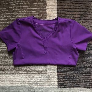 Purple label scrub top